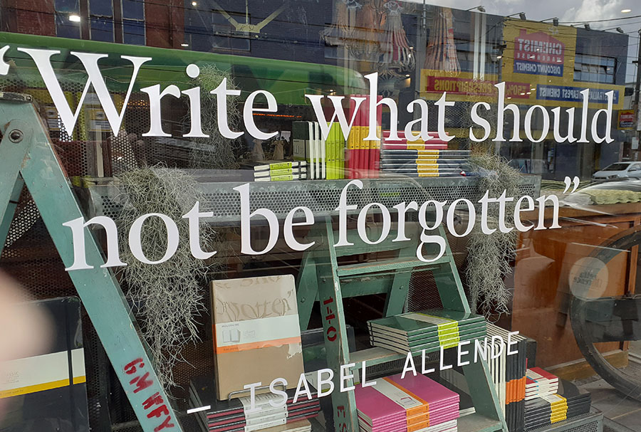 write what should not be forgotten